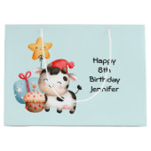 Koe glimlachen Schattige verjaardag Groot Cadeauzakje (Voorkant)