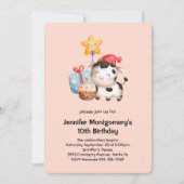 Koe glimlachen Schattige verjaardag Kaart (Voorkant)