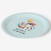 Koe glimlachen Schattige verjaardag Papieren Bordje (Gekanteld)
