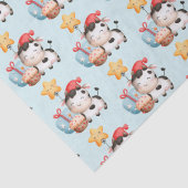 Koe glimlachen Schattige verjaardag Tissuepapier (Detail)