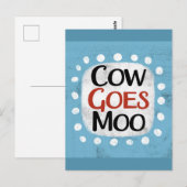 Koe Goes Moo Briefkaart (Voorkant / Achterkant)