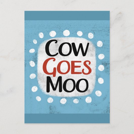 Koe Goes Moo Briefkaart (Voorkant)