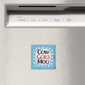 Koe Goes Moo Koelkastmagneet Magneet (Insitu (Vaatwasser))