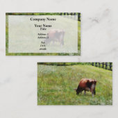 Koe Grazing in pasta Visitekaartje (Voorkant / Achterkant)