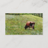 Koe Grazing in pasta Visitekaartje (Achterkant)