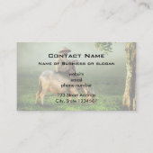 Koe Grazing met boer in een Schilderachtig deegmen Visitekaartje (Achterkant)