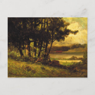 Koe Grazing nabij de rivier - Edward Banister Briefkaart