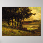 Koe Grazing nabij de rivier - Edward Banister Poster (Voorkant)