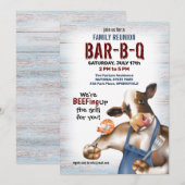 Koe Grillen Garnalen Barbecue Kaart (Voorkant / Achterkant)