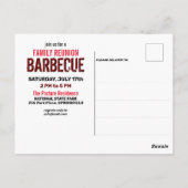 Koe grillen garnalen barbecue uitnodiging (Achterkant)