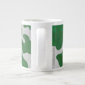 Koe Groen en Wit Monogram Grote Koffiekop (Achterkant)