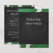 Koe Groen en Wit Monogram Kaart (Voorkant / Achterkant)