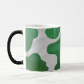 Koe groen en wit print magische mok (Links)