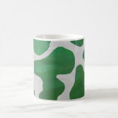 Koe groen en wit print magische mok (Center)
