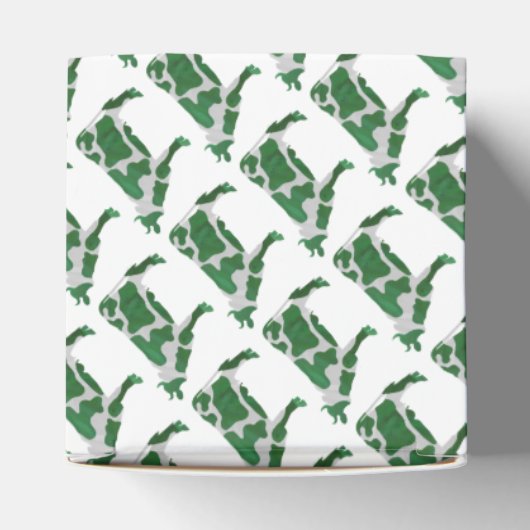 Koe Groen en Wit Silhouette Bedankdoosjes (Bovenkant)