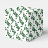 Koe Groen en Wit Silhouette Bedankdoosjes (Achterkant)