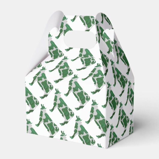 Koe Groen en Wit Silhouette Bedankdoosjes (Achterkant)