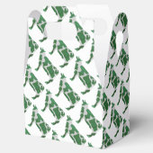 Koe Groen en Wit Silhouette Bedankdoosjes (Geopend)