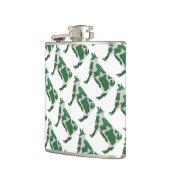 Koe Groen en Wit Silhouette Heupfles (Links)