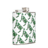 Koe Groen en Wit Silhouette Heupfles (Rechts)