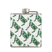 Koe Groen en Wit Silhouette Heupfles (Achterkant)