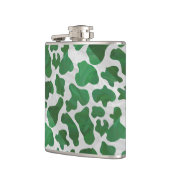 Koe Groene en Witte Druk Heupfles (Links)