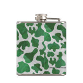 Koe Groene en Witte Druk Heupfles (Achterkant)