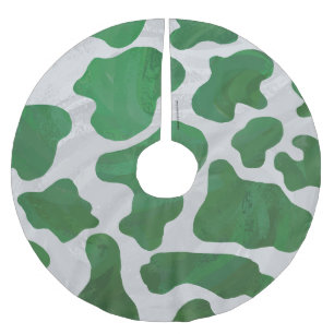 Koe Groene en Witte Druk Kerstboom Rok