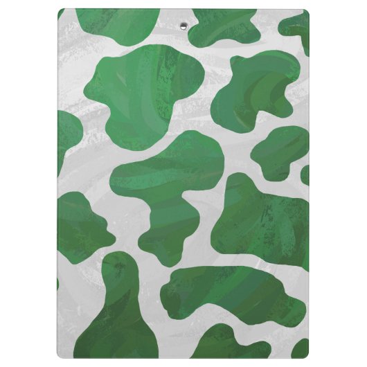 Koe Groene en Witte Druk Klembord (Achterkant)