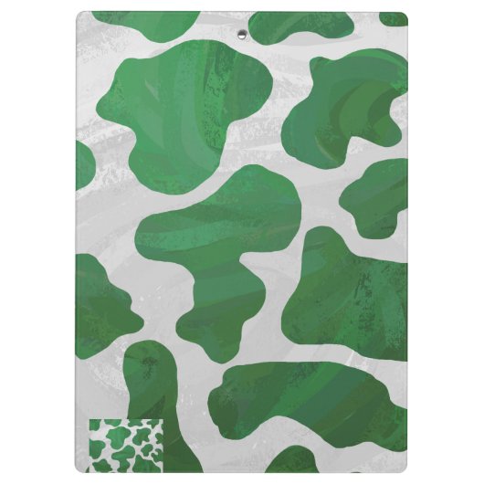 Koe Groene en Witte Druk Klembord (Achterkant)
