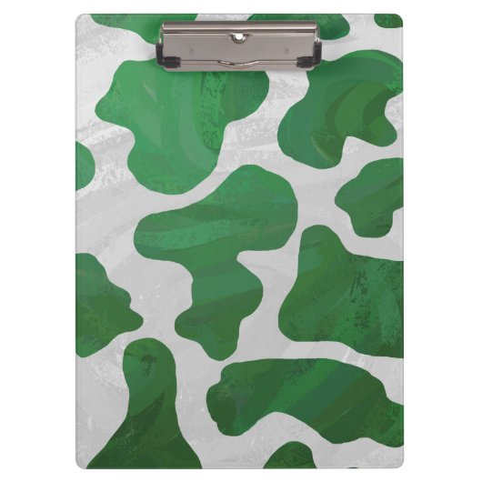 Koe Groene en Witte Druk Klembord (Voorkant)
