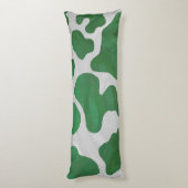 Koe Groene en Witte Druk Lichaamskussen (Achterkant (Verticaal))