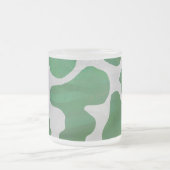 Koe Groene en Witte Druk Matglas Koffiemok (Center)