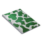 Koe Groene en Witte Druk Notitieboek (Rechterzijde)