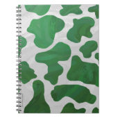 Koe Groene en Witte Druk Notitieboek (Voorkant)