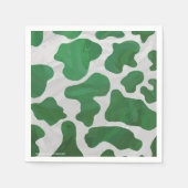 Koe Groene en Witte Druk Servetten (Voorkant)