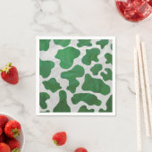 Koe Groene en Witte Druk Servetten (Insitu)