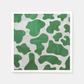 Koe Groene en Witte Druk Servetten (Voorkant)