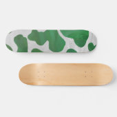 Koe Groene en Witte Druk Skateboard (Horizontaal)