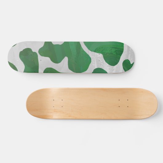 Koe Groene en Witte Druk Skateboard (Horizontaal)
