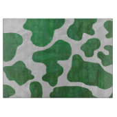 Koe Groene en Witte Druk Snijplank (Voorkant)