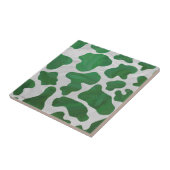 Koe Groene en Witte Druk Tegeltje (Zijkant)
