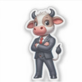 koe, grote baas koe sticker (Voorkant)