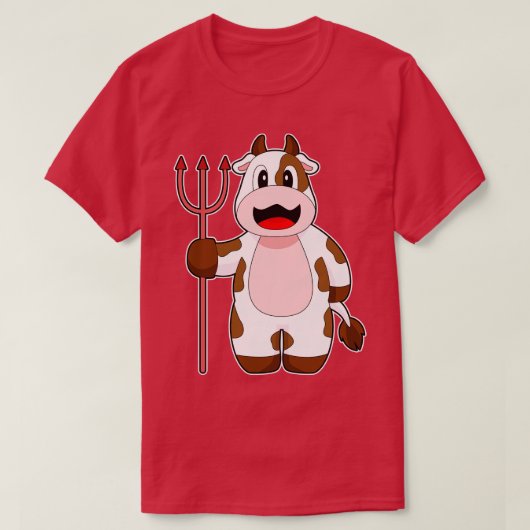 Koe Halloween Devil Trident T-shirt (Design voorkant)