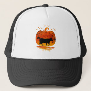 KOE HALLOWEEN POMPOEN KOSTUUM KOE LIEFHEBBERS HERF TRUCKER PET