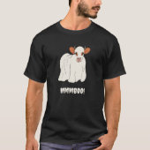 Koe Halloween Schattigee Ghost Moo Boo T-shirt (Voorkant)