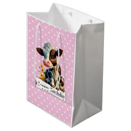 Koe Happy Birthday Daisy Pink Medium Cadeauzakje