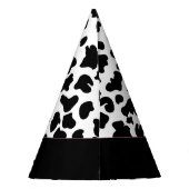 Koe Happy Birthday zwart-wit Feesthoedjes (Achterkant)
