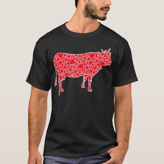 Koe Harten Valentijnsdag Heifer Boerderij Lover Gi T-shirt (Voorkant)