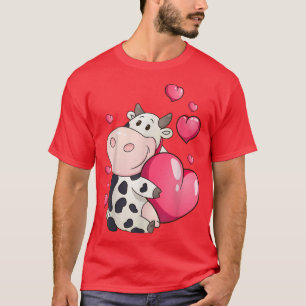 Koe hartliefde Het Boerderij Dierenboerenboer Moo  T-shirt